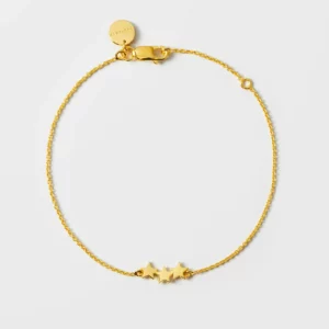 Syster P Snap Triple Star Armband Guld