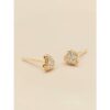 YLVA LI Pave Heart Diamond Örhängen – Gold 8651