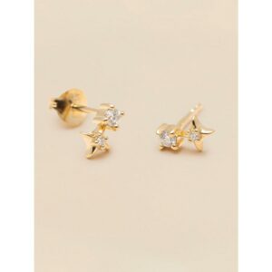 YLVA LI Diamond Pearl Örhängen – Gold 8701