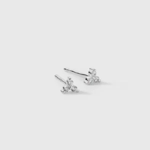 Syster P Celestia Triple Stone Studs Silver