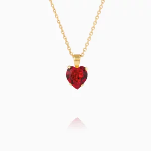 Caroline Svedbom Heart Halsband/ Light Siam - Guld