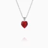 Caroline Svedbom Heart Halsband/ Light Siam - Rhodium
