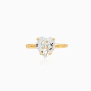 Caroline Svedbom Heart Ring / Crystal - Guld