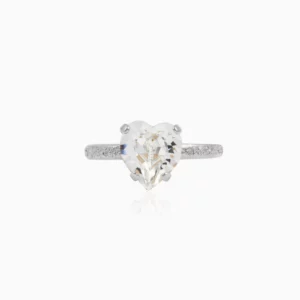 Caroline Svedbom Heart Ring / Crystal - Rhodium
