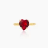 Caroline Svedbom Heart Ring / Light Siam - Guld