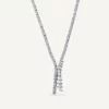 VIDAL & VIDAL Llum Kaskad Kubisk Zirkonia Halsband (Silver)