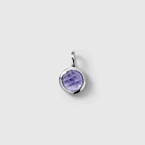 Syster P Birthstone Februari Hänge Silver