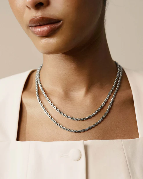 Mockberg Bold Rope Chain Halsband - Stål - Bild 4