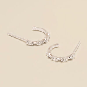 YLVA LI Signature diamond hoop 0.23 ct - Silver