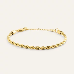 Mockberg Bold Rope Chain Armband - Guld
