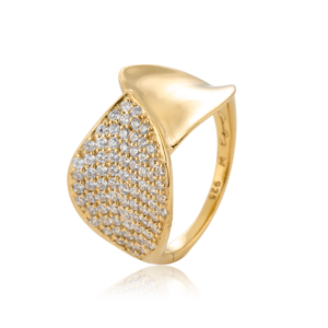 Gynning Jewelry Autumn leaves sparkling ring - Guld