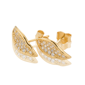 Gynning Jewelry Autumn leaves Sparkling örhängen studs - Guld