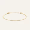 Mockberg Thin Curb Chain Armband - Guld