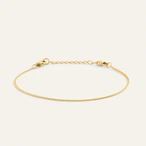 Mockberg Thin Curb Chain Armband - Guld