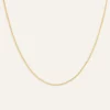Mockberg Thin Curb Chain Halsband - Guld