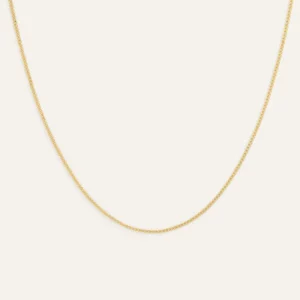 Mockberg Thin Curb Chain Halsband - Guld