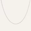 Mockberg Thin Curb Chain Halsband - Stål