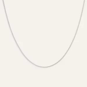 Mockberg Thin Curb Chain Halsband - Stål