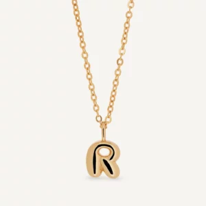 VIDAL & VIDAL Bokstav R Halsband (Guld)
