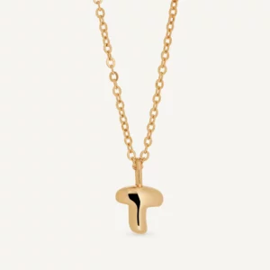 VIDAL & VIDAL Bokstav T Halsband (Guld)