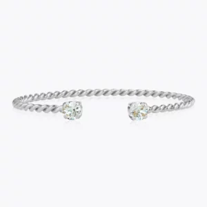 Caroline Svedbom Mini Twisted Armband / Light Azore (Rhodium)