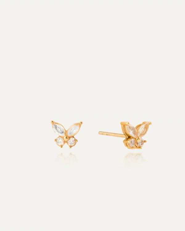Mockberg Butterfly Guld Studs Örhängen