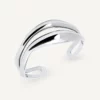 VIDAL & VIDAL Bangle Smooth Spiral Waves (Silver)