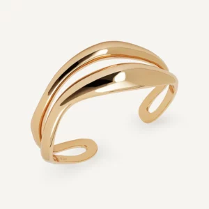 VIDAL & VIDAL Bangle Sprial Cuff Waves  (Guld)
