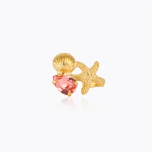 Caroline Svedbom Seascape Ring / Rose Peach - Guld