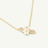 Lily and Rose Claire halsband Creme puff - Guld