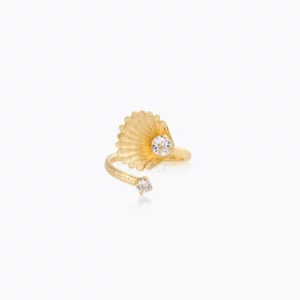 Caroline Svedbom Ocean Treasure Ring / Crystal - Guld