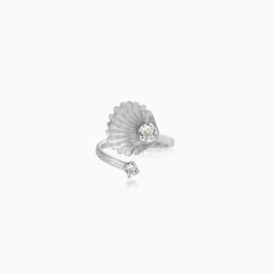 Caroline Svedbom Ocean Treasure Ring / Crystal - Rhodium