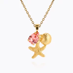 Caroline Svedbom Seascape Halsband/ Rose Peach - Guld