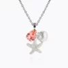 Caroline Svedbom Seascape Halsband/ Rose Peach - Rhodium