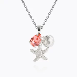 Caroline Svedbom Seascape Halsband/ Rose Peach - Rhodium