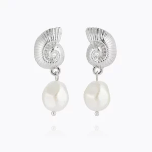 Caroline Svedbom Seadora Örhängen / Pearl - Rhodium