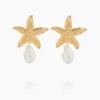 Caroline Svedbom Sea Star Statement örhängen / Pearl - Guld