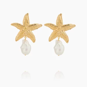 Caroline Svedbom Sea Star Statement örhängen / Pearl - Guld
