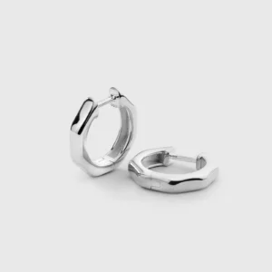 Syster P Cavelle Structured Hoops Silver