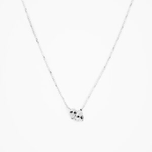 ANI Doppio Pera Halsband - Silver