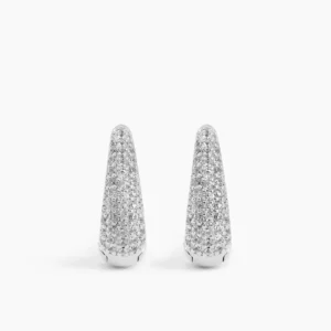 ANI Pavé Ellipse Örhängen - Silver