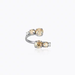 Caroline Svedbom Halo Ring / Golden Shadow - Rhodium
