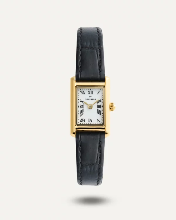 Mockberg Timeless Leather Petite Guld klocka - MB2355