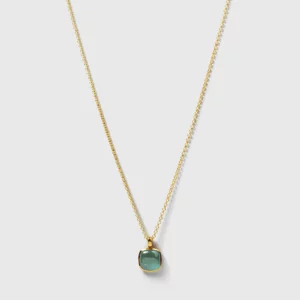 Syster P Lumera Halsband Guld - Blågrön Fluorit