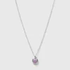 Syster P Lumera Halsband Silver -  Rosa Ametist