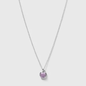 Syster P Lumera Halsband Silver -  Rosa Ametist