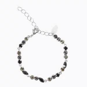 Caroline Svedbom Alelia Armband/ Jet Combo - Rhodium