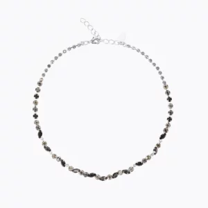 Caroline Svedbom Alelia Halsband/ Jet Combo - Rhodium 