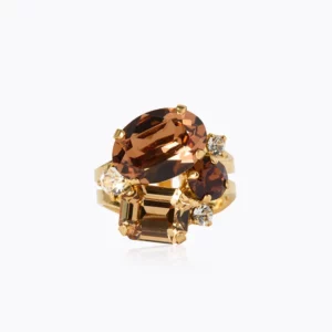 Caroline Svedbom Mini Carolina Ring / ReCreated Topaz Combo - Guld