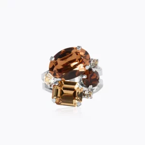Caroline Svedbom Mini Carolina Ring / ReCreated Topaz Combo - Rhodium